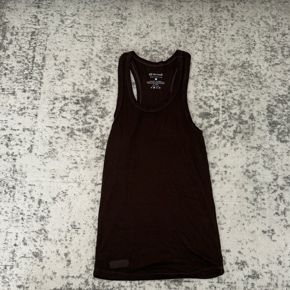 Set Active brown tank top Size M